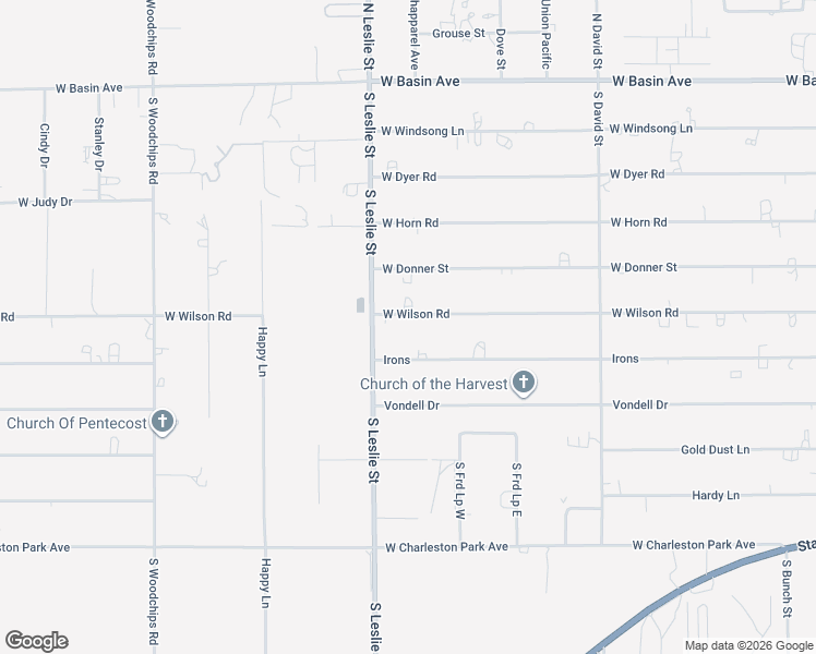 map of restaurants, bars, coffee shops, grocery stores, and more near 1921 West Wilson Road in Pahrump