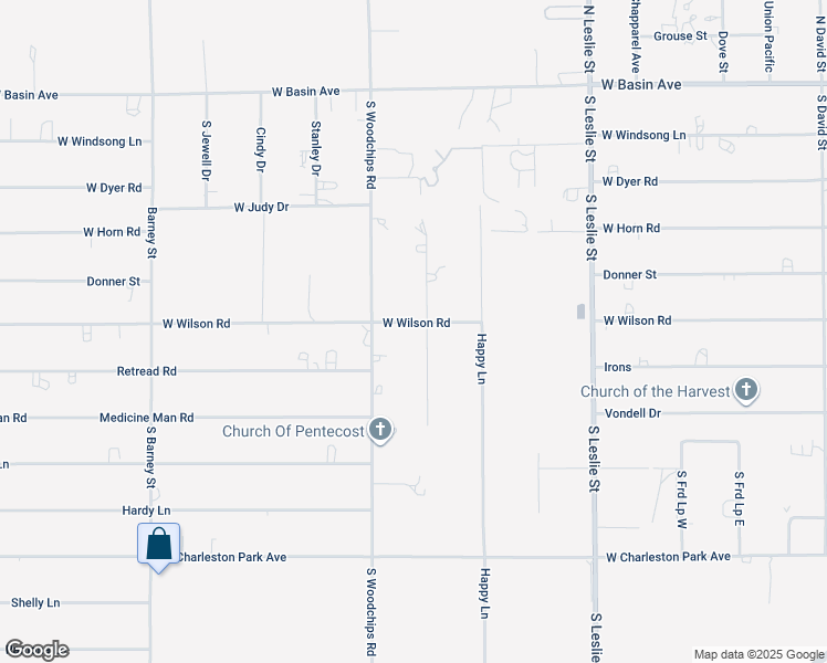 map of restaurants, bars, coffee shops, grocery stores, and more near 520 Cynthia Street in Pahrump