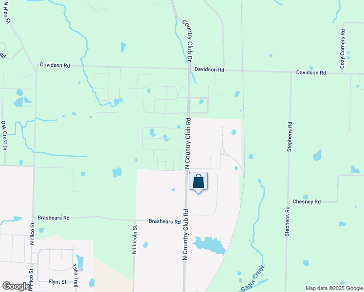 map of restaurants, bars, coffee shops, grocery stores, and more near 14701 North Country Club Road in Siloam Springs