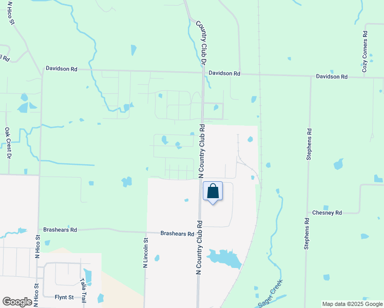 map of restaurants, bars, coffee shops, grocery stores, and more near 14701 North Country Club Road in Siloam Springs