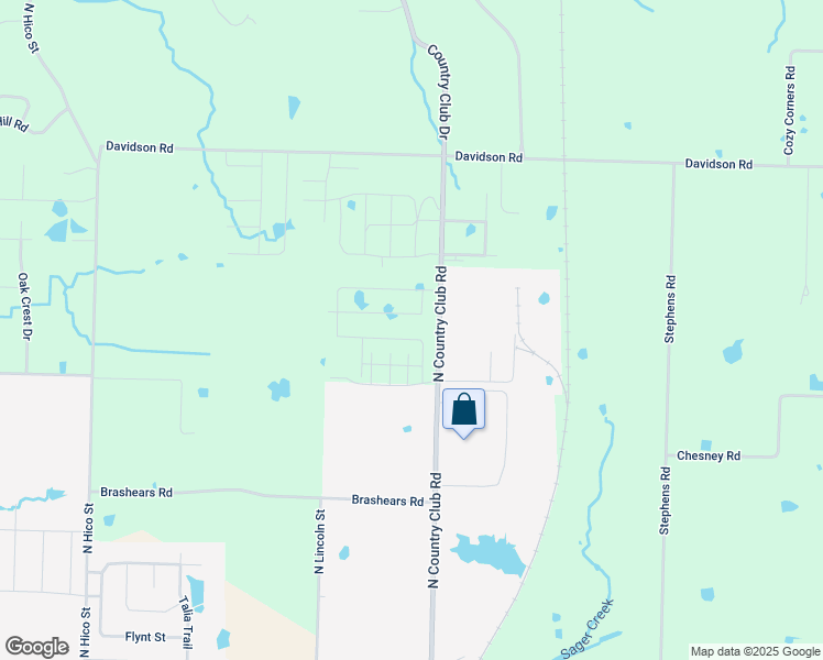 map of restaurants, bars, coffee shops, grocery stores, and more near 14701 North Country Club Road in Siloam Springs