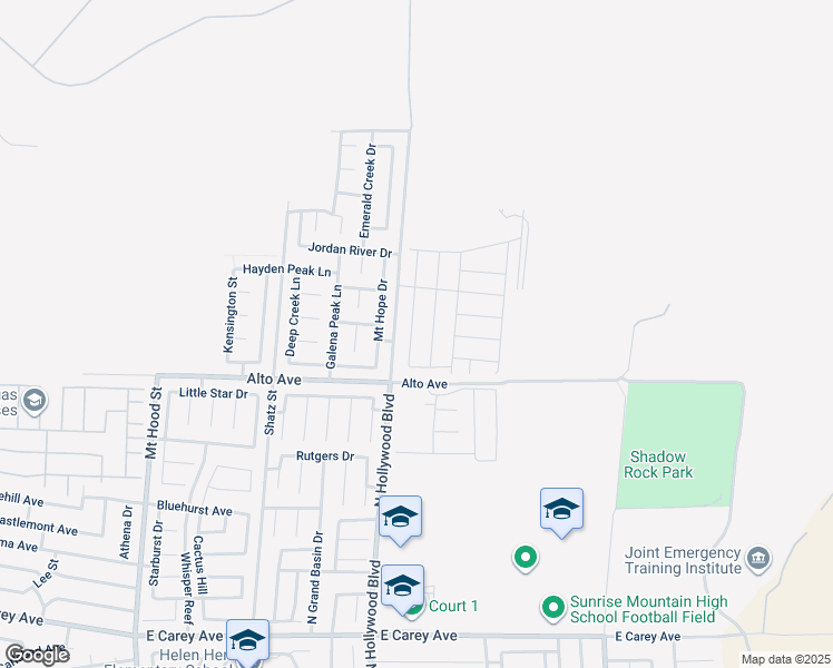 map of restaurants, bars, coffee shops, grocery stores, and more near 2870 Gaffer Film Street in Las Vegas
