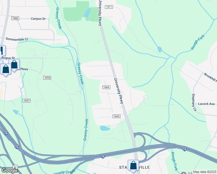 map of restaurants, bars, coffee shops, grocery stores, and more near 143 Cross Baptist Church Road in Rural Hall