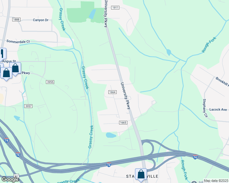 map of restaurants, bars, coffee shops, grocery stores, and more near 143 Cross Baptist Church Road in Rural Hall