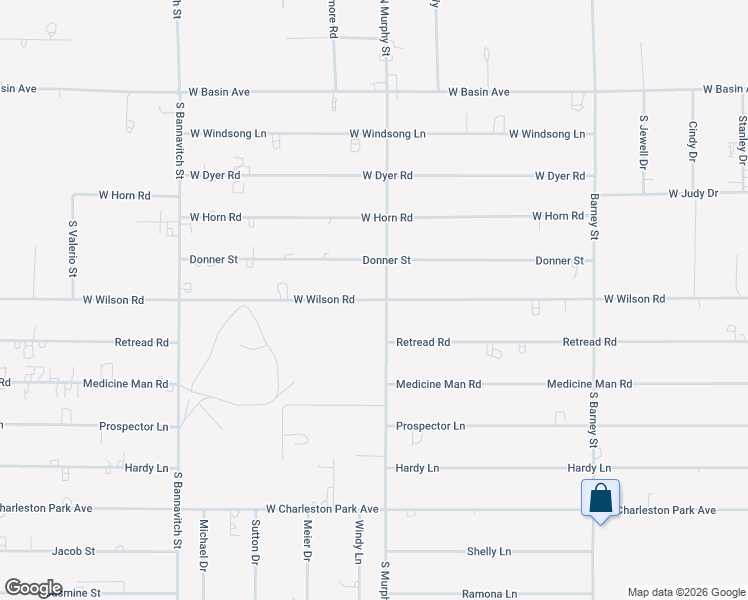 map of restaurants, bars, coffee shops, grocery stores, and more near 3419 West Wilson Road in Pahrump