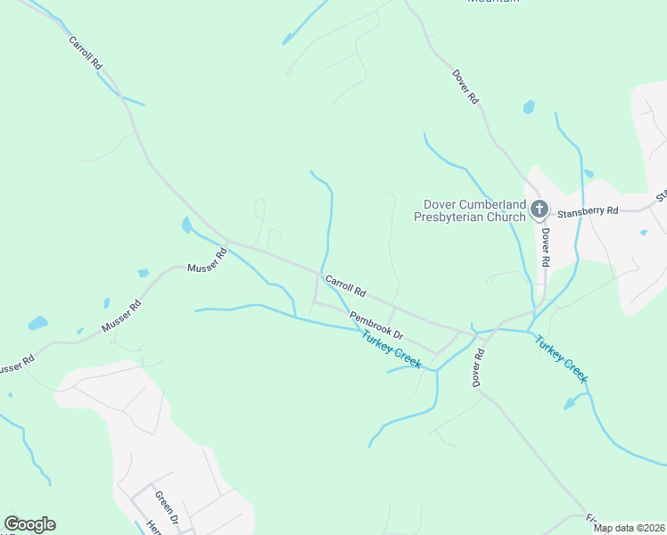 map of restaurants, bars, coffee shops, grocery stores, and more near 1675 Carroll Road in Morristown