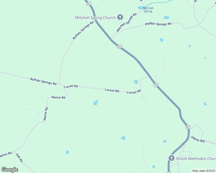 map of restaurants, bars, coffee shops, grocery stores, and more near 488 Locust Road in Rutledge