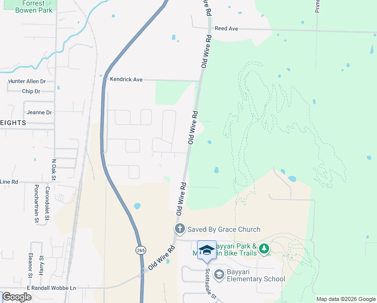 map of restaurants, bars, coffee shops, grocery stores, and more near 3230 Old Wire Road in Springdale