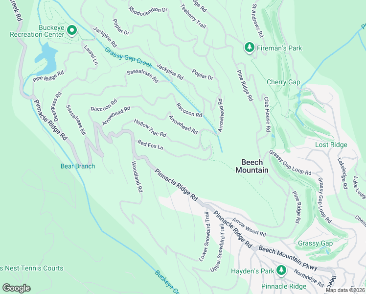 map of restaurants, bars, coffee shops, grocery stores, and more near 131 Hollow Tree Road in Beech Mountain