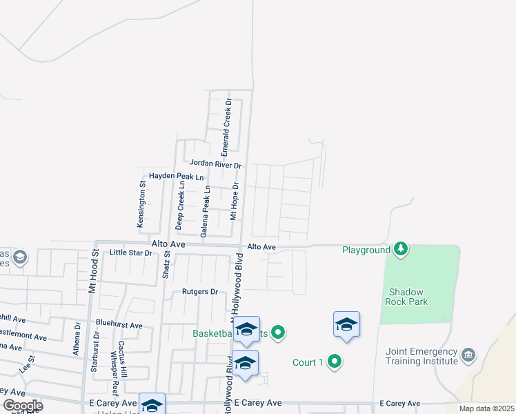 map of restaurants, bars, coffee shops, grocery stores, and more near 2894 Gaffer Film Street in Las Vegas