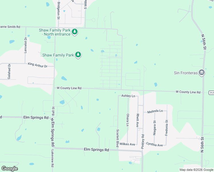 map of restaurants, bars, coffee shops, grocery stores, and more near 1693 County Road 927 in Springdale