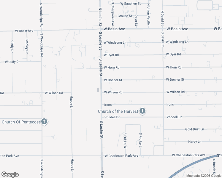 map of restaurants, bars, coffee shops, grocery stores, and more near 1921 Donner Street in Pahrump