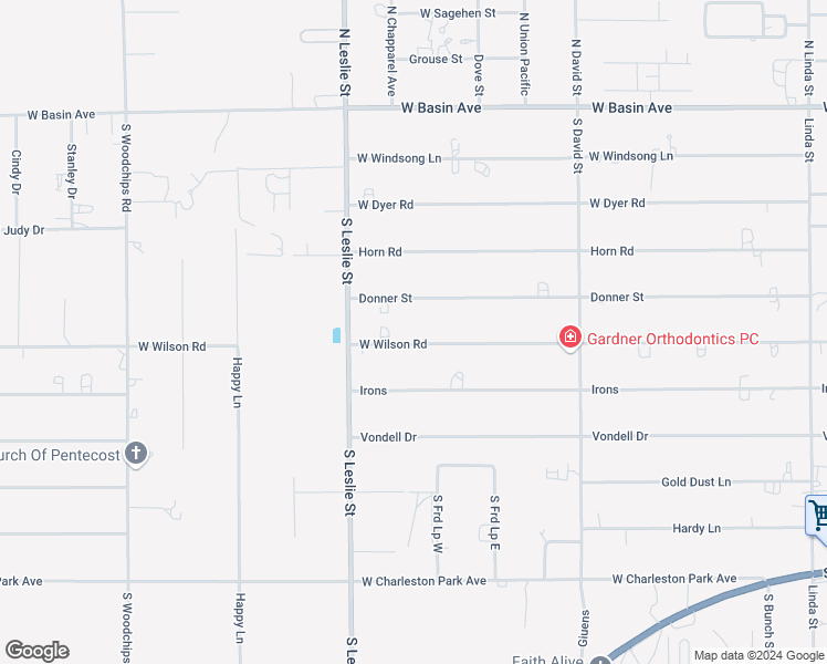 map of restaurants, bars, coffee shops, grocery stores, and more near 2 West Wilson Road in Pahrump