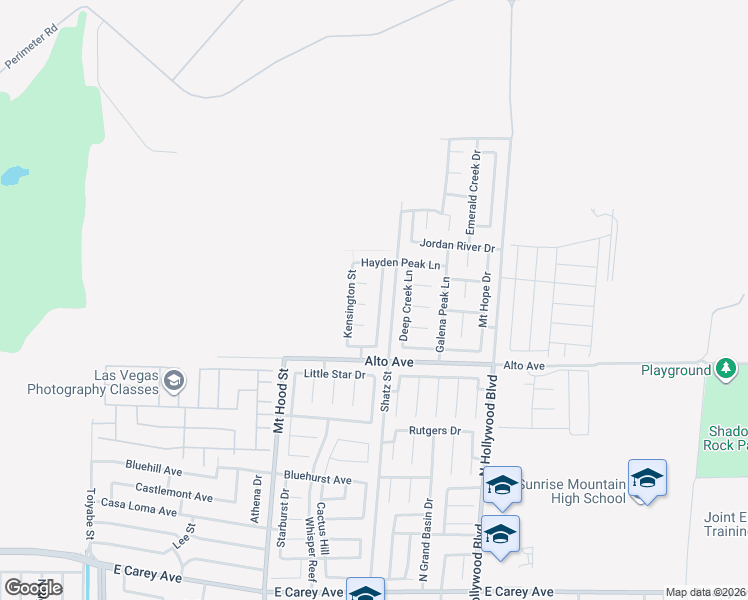 map of restaurants, bars, coffee shops, grocery stores, and more near 2905 Preston Wood Street in Las Vegas