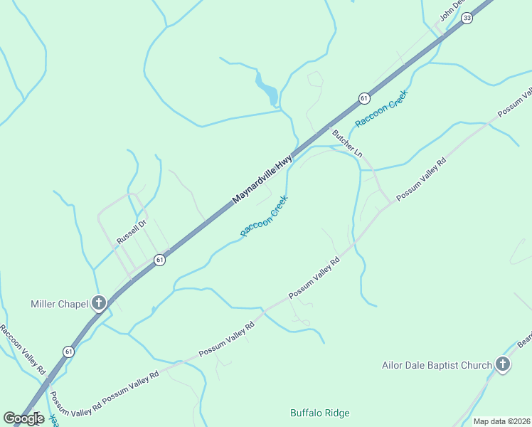 map of restaurants, bars, coffee shops, grocery stores, and more near 225 Brooks Road in Maynardville