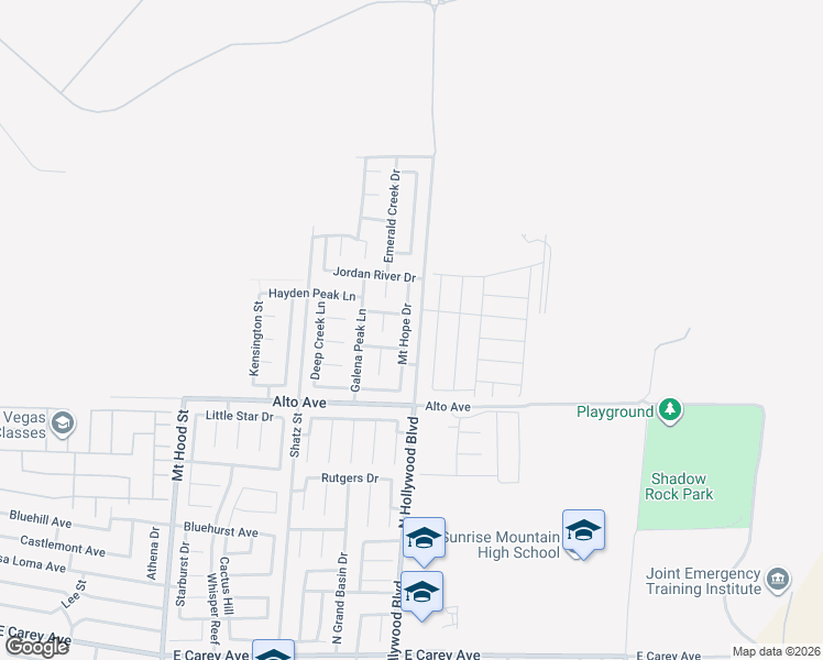 map of restaurants, bars, coffee shops, grocery stores, and more near 2924 Mount Hope Drive in Las Vegas