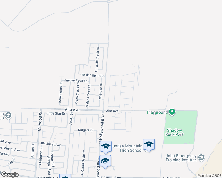 map of restaurants, bars, coffee shops, grocery stores, and more near 2936 Mount Hope Drive in Las Vegas