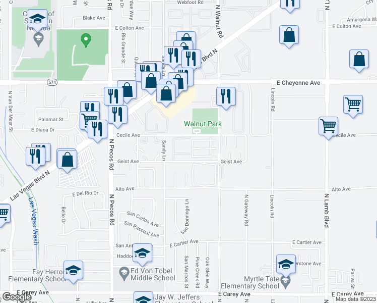 map of restaurants, bars, coffee shops, grocery stores, and more near 3790 Shirebrook Drive in Las Vegas