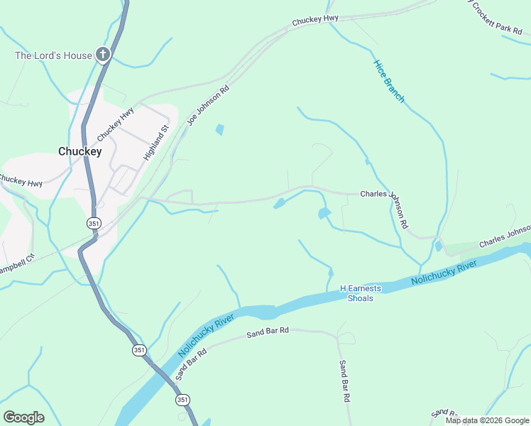 map of restaurants, bars, coffee shops, grocery stores, and more near 1618-1646 Charles Johnson Road in Chuckey