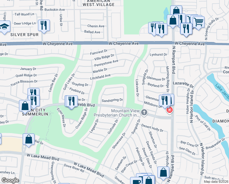 map of restaurants, bars, coffee shops, grocery stores, and more near 8816 Stoney Point Drive in Las Vegas