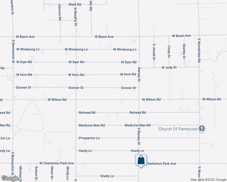 map of restaurants, bars, coffee shops, grocery stores, and more near 3201 West Donner Street in Pahrump