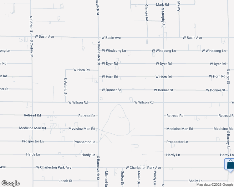 map of restaurants, bars, coffee shops, grocery stores, and more near 3821 Donner Street in Pahrump