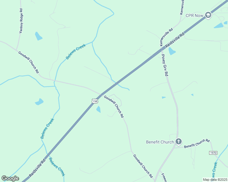 map of restaurants, bars, coffee shops, grocery stores, and more near 6319 Merrilu Lane in Kernersville