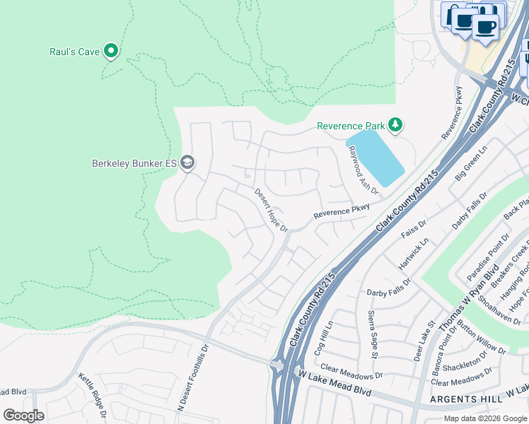 map of restaurants, bars, coffee shops, grocery stores, and more near 11171 Emory Oak Drive in Las Vegas