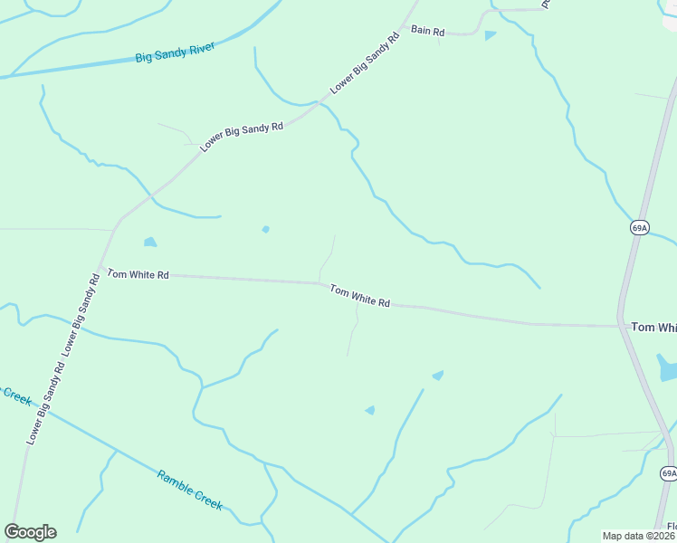 map of restaurants, bars, coffee shops, grocery stores, and more near 628 Tom White Road in Big Sandy