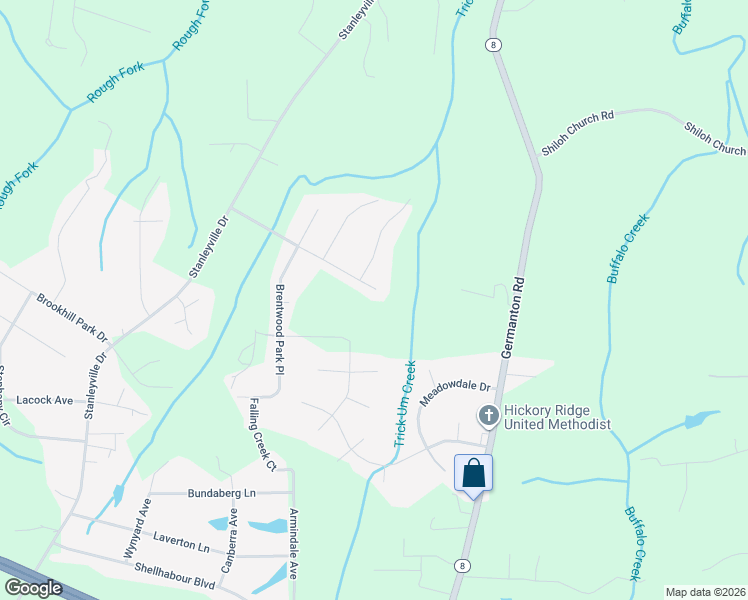 map of restaurants, bars, coffee shops, grocery stores, and more near 828 Brentwood Park Dr in Rural Hall