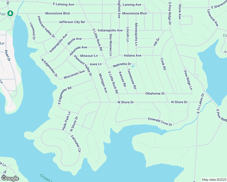 map of restaurants, bars, coffee shops, grocery stores, and more near 1401 Oklahoma Street in Horseshoe Bend