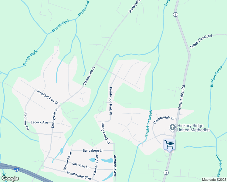 map of restaurants, bars, coffee shops, grocery stores, and more near 6041 Brentwood Park Place in Rural Hall