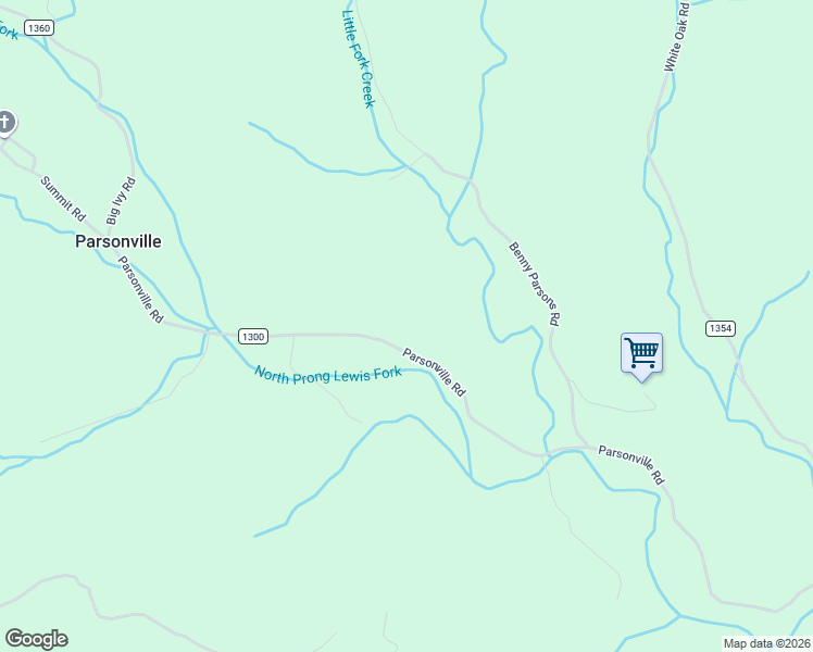 map of restaurants, bars, coffee shops, grocery stores, and more near 3852-4544 State Road 1300 in Purlear