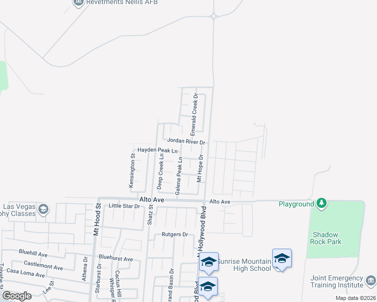 map of restaurants, bars, coffee shops, grocery stores, and more near 2961 Emerald Creek Drive in Las Vegas