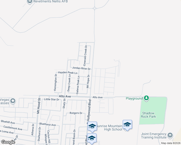 map of restaurants, bars, coffee shops, grocery stores, and more near 6680 Jordan River Drive in Las Vegas