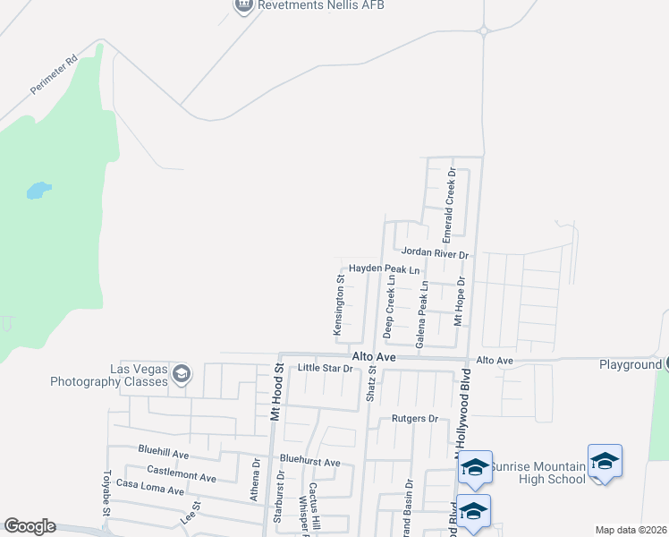 map of restaurants, bars, coffee shops, grocery stores, and more near 6424 Hayden Peak Lane in Las Vegas