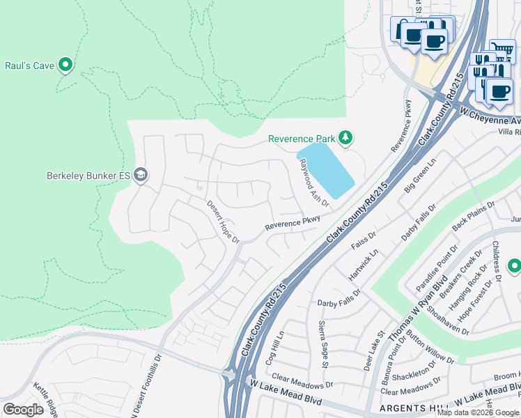 map of restaurants, bars, coffee shops, grocery stores, and more near 11032 Black Fire Opal Drive in Las Vegas