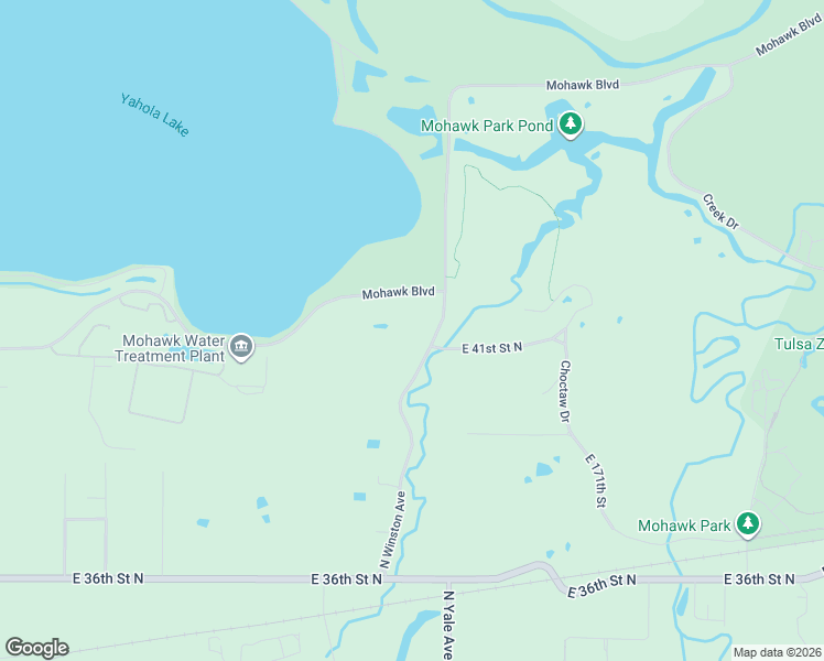 map of restaurants, bars, coffee shops, grocery stores, and more near 4130 North Winston Avenue in Tulsa