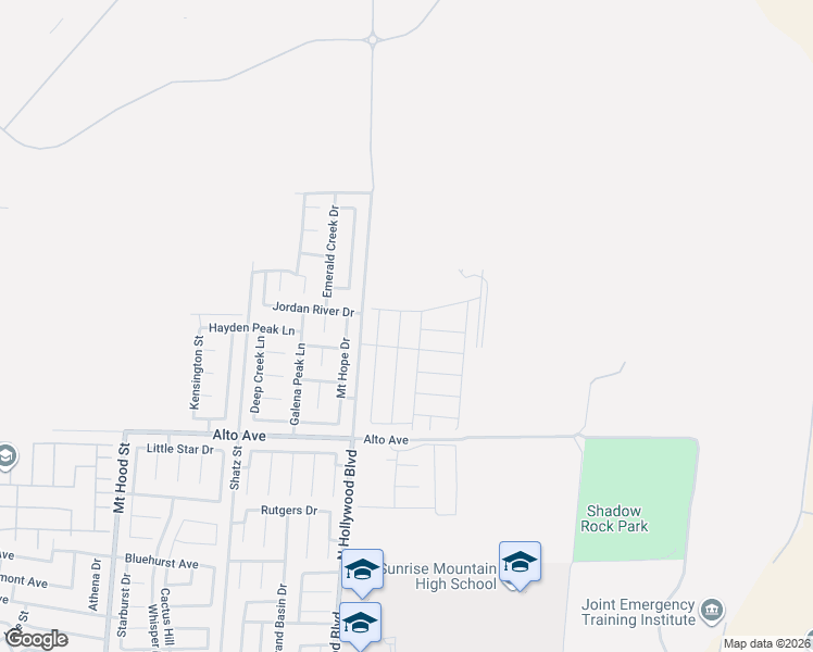 map of restaurants, bars, coffee shops, grocery stores, and more near North Hollywood Boulevard in Las Vegas