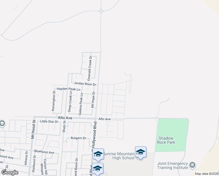 map of restaurants, bars, coffee shops, grocery stores, and more near North Hollywood Boulevard in Las Vegas