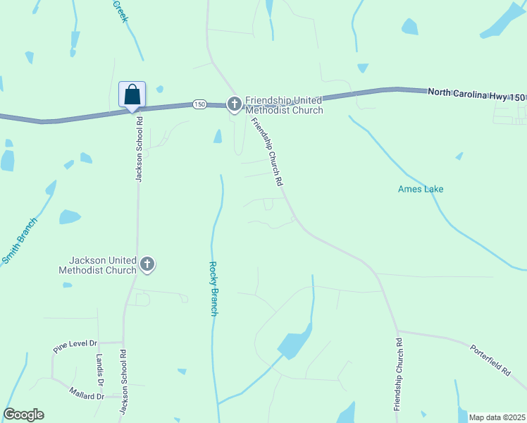 map of restaurants, bars, coffee shops, grocery stores, and more near 7435 Friendship Church Road in Browns Summit