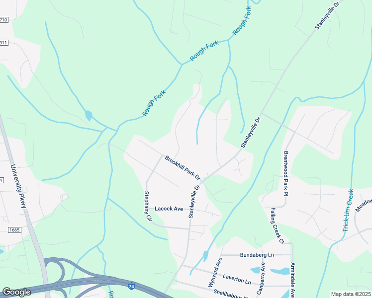 map of restaurants, bars, coffee shops, grocery stores, and more near 121 Brookhill Park Court in Rural Hall