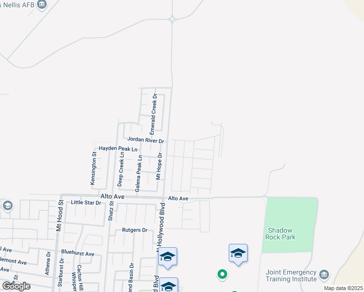 map of restaurants, bars, coffee shops, grocery stores, and more near North Hollywood Boulevard in Las Vegas