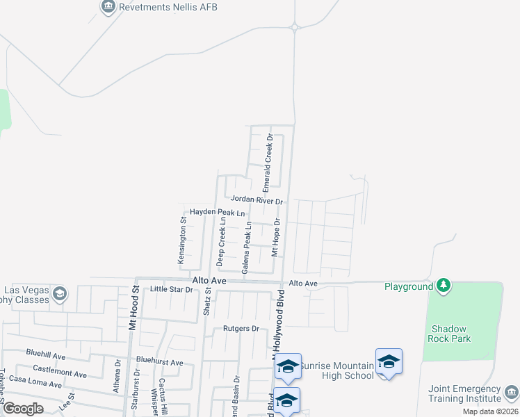 map of restaurants, bars, coffee shops, grocery stores, and more near 6594 Jordan River Drive in Las Vegas