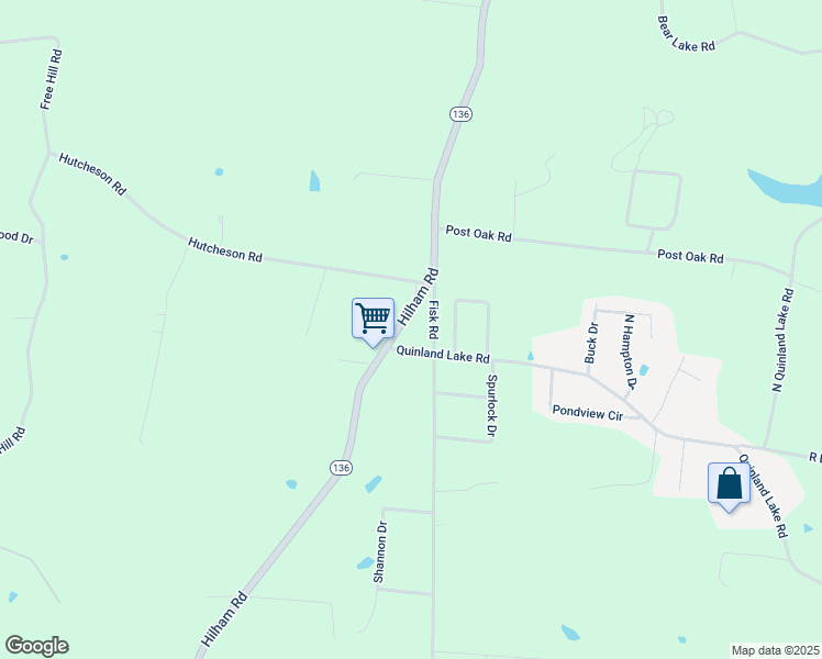 map of restaurants, bars, coffee shops, grocery stores, and more near 3542 Fisk Road in Cookeville