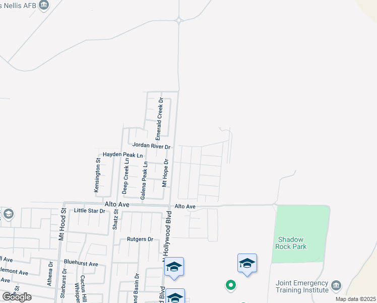 map of restaurants, bars, coffee shops, grocery stores, and more near North Hollywood Boulevard in Las Vegas