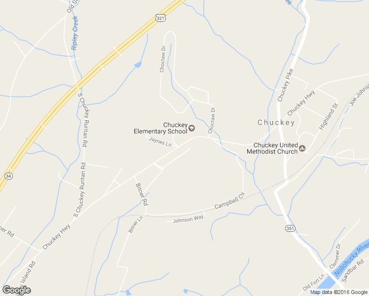 map of restaurants, bars, coffee shops, grocery stores, and more near 1570 Chuckey Hwy in Chuckey