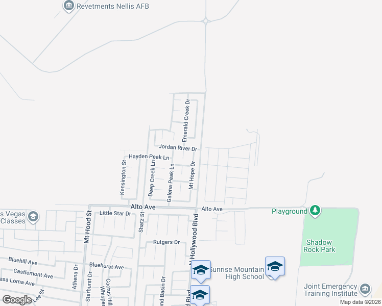 map of restaurants, bars, coffee shops, grocery stores, and more near 2973 Mount Hope Drive in Las Vegas