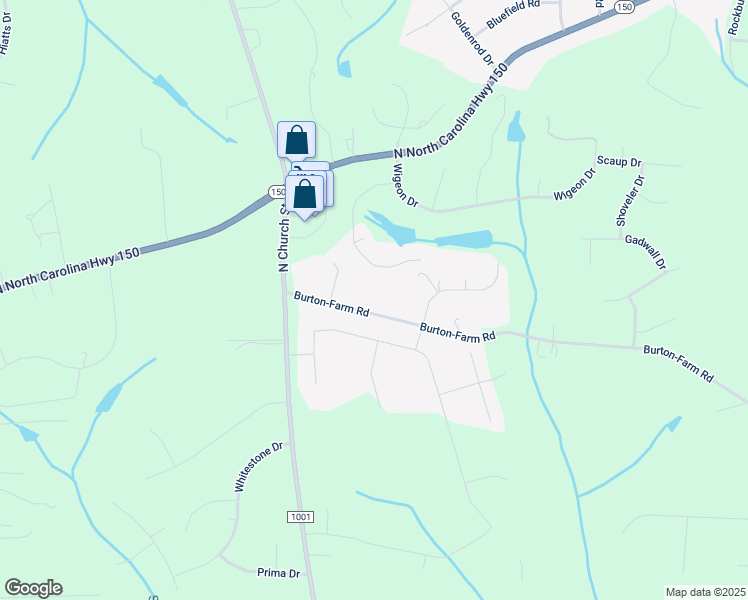map of restaurants, bars, coffee shops, grocery stores, and more near 119 Burton-Farm Road in Greensboro