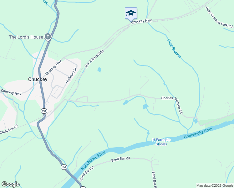 map of restaurants, bars, coffee shops, grocery stores, and more near 591 Charles Johnson Road in Chuckey